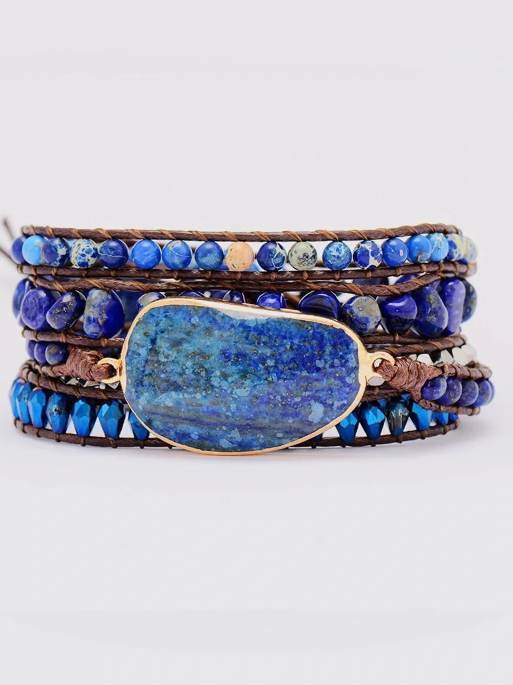 🩵Hello Gorgeous! Braided Lapis Lazuli Imperial Stone Bracelet- Royal Blue